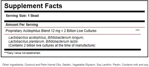 Solgar Pro Bio Beads Label